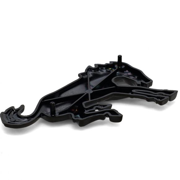 Black Chrome Bucking Bronco Emblem | Stud Mount | 4.25 inch x 3 inch